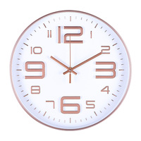 Infinity Time 12 pouces, prix d'usine en gros, horloge murale à Quartz ronde et silencieuse en plastique pour la décoration de la maison, décoration murale du salon