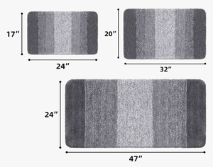 Le fabricant vend des tapis de salle de bain en micro polyester de haute qualité, tapis de sol lavable à poils longs, tapis de bain de luxe par tapis
