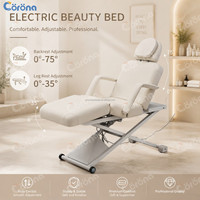 Lit d'esthétique électrique réglable à 3 moteurs, lit facial pour salon de beauté, spa, salle de traitement