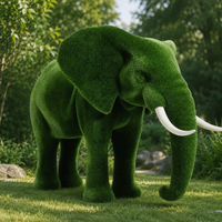 Grande sculpture d'éléphant artificielle d'extérieur de 180 cm, en mousse, statue animale en topiaire, écologique, pour Noël et mariages
