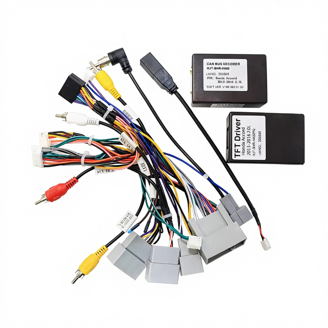 For Honda Accord 2016 Stereo Installation Kit 16Pin Car Radio Audio Wiring Harness with Canbus Box and PVC Jacket
