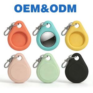 Étui de protection antichoc en silicone personnalisé avec logo du fabricant pour AirTag, support OEM pour traceur GPS anti-perte pour animaux de compagnie, compatible Apple AirTag - Product Image 1