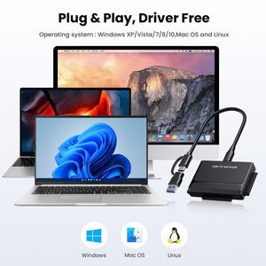 Adaptador USB a SATA IDE de 2.5 y 3.5 pulgadas, carcasa externa para disco duro, para transferencia y copia de seguridad de datos en PC y portátiles. - Product Image 3