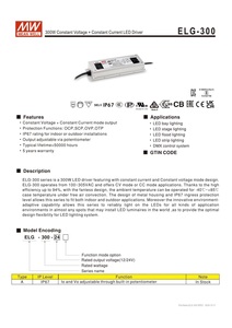 ELG-300-24A MEAN WELL 24V IP67 Boîtier <span class=keywords><strong>de</strong></span> <span class=keywords><strong>viande</strong></span> étanche pour éclairage LED extérieur - Product Image 3
