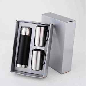 Coffret Cadeau d'Affaires : Bouteille Isotherme en Acier Inoxydable avec Couvercle Anti-fuite, Design Moderne, Corps Droit, Fourniture Directe Usine, Personnalisable avec Logo - Product Image 3