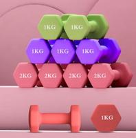 Haltère hexagonal réglable unisexe en caoutchouc et fonte, multicolore, avec disques de musculation, kettlebell, 1 kg à 5 kg par increment, pour usage domestique