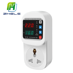<span class=keywords><strong>Prise</strong></span> monophasée UE avec protection automatique contre les surtensions, 16A 220V, affichage LED réglable pour surtension/surintensité, idéale pour réfrigérateur - Product Image 4