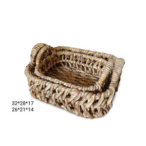 Twist Seagrass Water <b>Hyacinth</b> Rattan Storage <b>Basket</b> Elegant Clothing Container for Organizing - Product Image 2