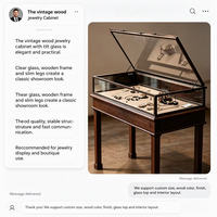Vitrines à bijoux en verre avec tiroirs, armoire à bijoux vintage en bois et présentoir à bijoux adaptés aux bijouteries