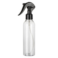 Vente en gros de flacons pulvérisateurs en plastique PET de forme cylindrique vides de 100 ml et 200 ml avec mini pulvérisateur, logo personnalisé, savon liquide/lotion