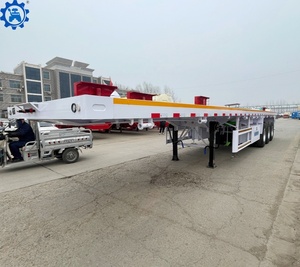 รถพ่วงพื้นเรียบสำหรับขนส่งตู้คอนเทนเนอร์เหล็กขนาด 20 ฟุต 40 ฟุต 3 เพลา จากผู้ผลิตจีน มีขาย - Product Image 6