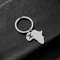 Fabricant de porte-clés en plaqué or 18 carats avec signe berbère amazigh africain en acier inoxydable