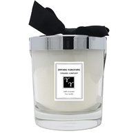 Ventes en gros de récipients à bougies transparents de luxe, boîte-cadeau, emballage personnalisé, logo personnalisé, pot à bougie en verre avec couvercle