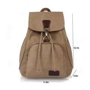 Outdoor Rucksack Teenager Cotton <b>Backpack</b> Fashion <b>Anti</b> <b>Theft</b> Canvas <b>Backpack</b> Retro Schoolbag - Product Image 2