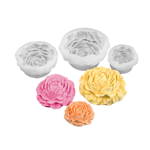 Food Grade 3D Stereo Flower <b>Silicone</b> Cake Mold Reusable Fondant <b>Baking</b> Pan for DIY Candle Soap Aromatherapy Making - Product Image 1