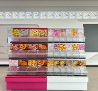 Étagère pour équipement de supermarché Ecobox Supports de présentation pour choix et mélanges de chocolat Bacs d'affichage pour noix et bonbons Support pour magasin