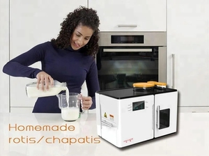 Máquina para Hacer Roti, Máquina Eléctrica para Chapati y Tortillas, 20 Unidades a la <span class=keywords><strong>Vez</strong></span> para Panes Planos, Naan, Panqueques, Dispositivo de Cocción Totalmente Automático - Product Image 4