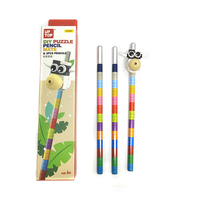Hot New Ventes En Vrac DIY Drôle Animal Mignon 3pcs Crayons Clip Set En Plastique Crayon Topper Ensemble Articles Fantaisie Enfants Stationnaire