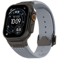Bracelet de sport en silicone texturé TPSRU personnalisé 2026 à libération rapide OEM ODM pour Apple Watch Ultra, idéal pour les amateurs de sports de plein air