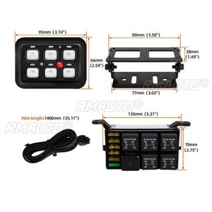 Conjunto de Interruptor de Control de Luces para Jeep Wrangler UTV RV, Modificación de Automóviles, Interruptor de Panel de 6 y 8 Vías - Product Image 3