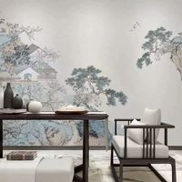 Papier peint mural en vinyle sur toile, peinture chinoise traditionnelle de haute qualité pour décoration murale intérieure, vente en gros pour salon