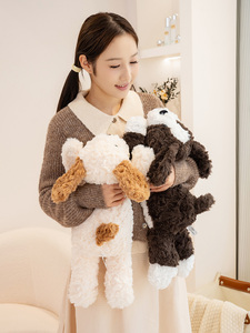 Peluche lestée personnalisable OEM/ODM pour <span class=keywords><strong>chien</strong></span> marron et blanc - Couleurs et motifs personnalisables, chiot en peluche personnalisé pour cadeaux - Product Image 3