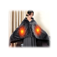 Couverture chauffante électrique portable en flanelle polaire à infrarouge lointain, lavable, avec contrôle de température à trois vitesses, de haute qualité