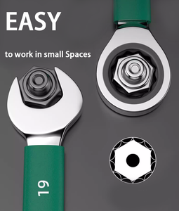 Kualitas tinggi krom kombinasi kunci baja karbon dengan pegangan celup sistem pengukuran metrik OEM & ODM dukungan disesuaikan - Product Image 5