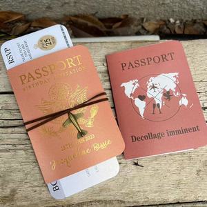 Cartes d'invitation de <span class=keywords><strong>mariage</strong></span> personnalisées, style <span class=keywords><strong>passeport</strong></span> et carte d'embarquement - Product Image 2