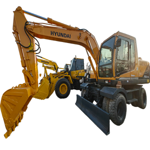 150W-9S <b>Tire</b> Excavator Hyundai Used Earth Moving <b>Machine</b> 2018 Model Engine Gear Motor 0.98m Bucket Capacity Construction - Product Image 4