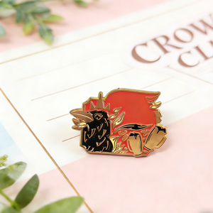 Broche de águila personalizado de China, insignia para traje, broche de solapa de metal esmaltado con diseño de animal, artesanía en metal - Product Image 4