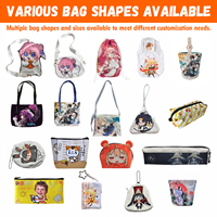 Bolsa de Monedas Personalizada con Cremallera Semicircular, Estilo Dibujos Animados, de Poliéster, con Imagen Personalizada, Mini Bolsa de Cosméticos, Bolsa de Viaje