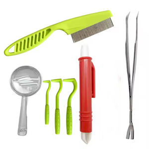 Pas cher Puce Remover Crochet Chien Tick Remover Gratter Extracteur Mite Pince À Épiler Peigne Louses Pinces Pet Flea Removal Tool Kits - Product Image 1