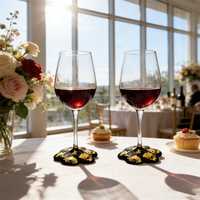 Ensemble de verres à vin élégants et modernes à long pied personnalisés pour les mariages et les restaurants, capacité de 19,61 oz
