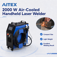Machine de soudage au laser à fibre portative de 2000 W, refroidie par air, avec alimentation en fil optionnelle pour tôles AT650