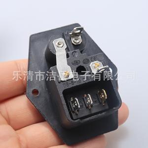 Prise de courant Jiyue AC-01, 1 sortie, 6A 125V, sans mise à la terre, matériau ABS, prise en forme de 8 avec voyant lumineux rouge - Product Image 3