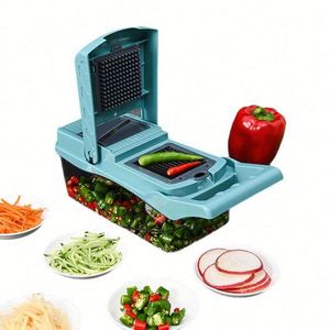 Kitchen Accessories Multi-functional Handheld <b>Vegetable</b> <b>Cutter</b> Manual 3-Piece Stainless Steel Blade Reusable Eco-Friendly Fruit - Product Image 1