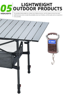 Tables pliantes d'extérieur portables en aluminium, résistantes aux intempéries, réglables en hauteur, de plusieurs tailles, pour cuisine et camping