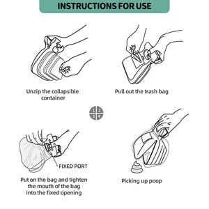 Oferta Caliente: Dispensador Portátil y Plegable de Bolsas para Excrementos de Perro, Ecológico y Duradero, con Control de Olor Moderado - Product Image 6