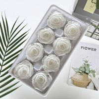 Têtes de roses éternelles de qualité B, matériaux floraux DIY, dôme en verre, ours en peluche, décoration de mariage, roses DIY transfrontalières