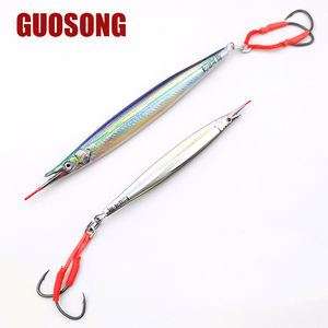 30g-120g Impresión 3D 12T Plantilla de metal de pez aguja con gancho Efecto UV Paso de caída lenta Señuelo de Pesca de Mar Cebo duro Hyporhamphus Sajori - Product Image 4