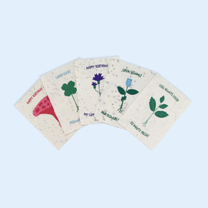 High Quality Custom Handmade Eco-Friendly Cotton Seed <strong>Paper</strong> <strong>Plantable</strong> Seed <strong>Paper</strong> - Product Image 2
