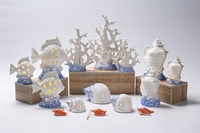 Bateau européen créatif poisson escargot phare océan porcelaine artisanat décoration de la maison été océan