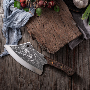 Couteau de boucher artisanal à lame pleine, couteau à os robuste, motif tigre, couteau de chef de cuisine - Product Image 2