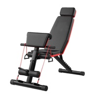 Banc de musculation multifonction pliable en métal pour hommes, assistant de presse à la barre, chaise de fitness à domicile, planche de sit-up, équipement sportif
