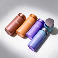Pot cylindrique en aluminium à épaules rondes avec bouchon à vis et anneau de traction pour le stockage de capsules d'huile de poisson et de médicaments