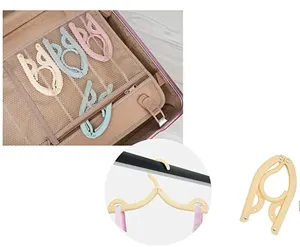 Bán buôn du lịch xách tay móc sắt và PP vật liệu quần áo giá gấp quần áo phòng tắm móc áo nhựa cho hộ gia đình sử dụng - Product Image 2