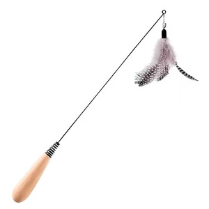 Hochwertiger Massivholz griff <span class=keywords><strong>Cat</strong></span> Teaser Stick <span class=keywords><strong>Cat</strong></span> Interactive Toy <span class=keywords><strong>Feather</strong></span> Tease Stick für Katzen - Product Image 6