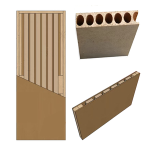 Puerta de madera de último diseño para casas Habitación interior Puertas abatibles de MDF Puertas de madera de buen precio con marcos para apartamento de hotel - Product Image 4