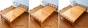 Natural Wood Folding Bed Portable Hard Surface Summer Nap Guest Room Rollaway <strong>Cot</strong> No Assembly Required Durable Wooden Frame - Product Image 4